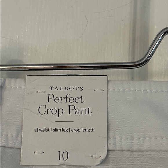 NWT Women’s Talbots White Slim Leg Perfect Crop Pants Size 10 - Picture 7 of 10